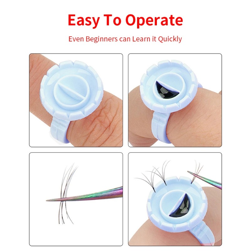 Eyelash Extension Usa - 100 шт. одноразовых колечек для клея