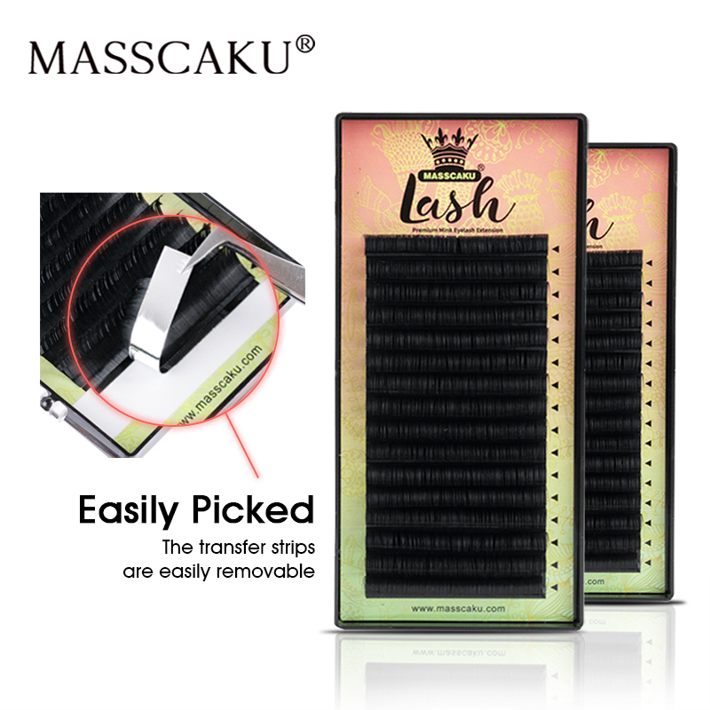 Eyelash Extensions Classic - Накладные ресницы MASSCAKU, все размеры, 1
