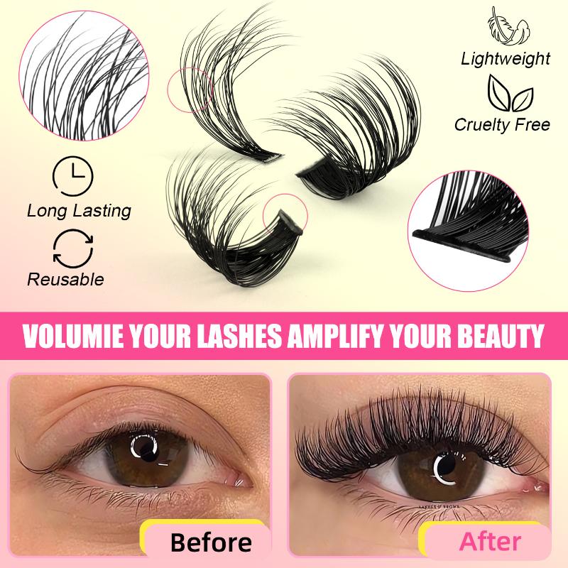 Eyelash Extension Volume Lashes - Накладные ресницы-пучки, индивидуальные, смешанной длины, для