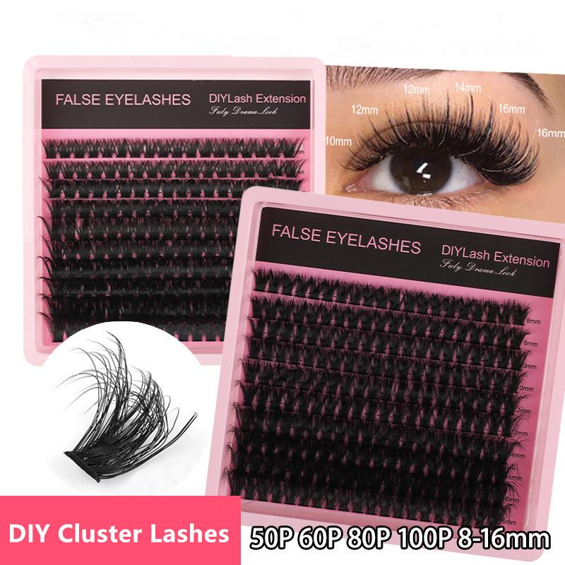 Eyelash Extension Volume Lashes - Накладные ресницы D-изгиб, пушистые пучки 8-16
