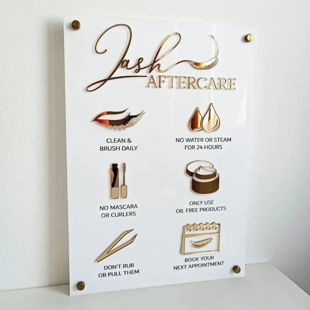 Eyelash Extension Aftercare - Знак после ухода за ресницами, знак