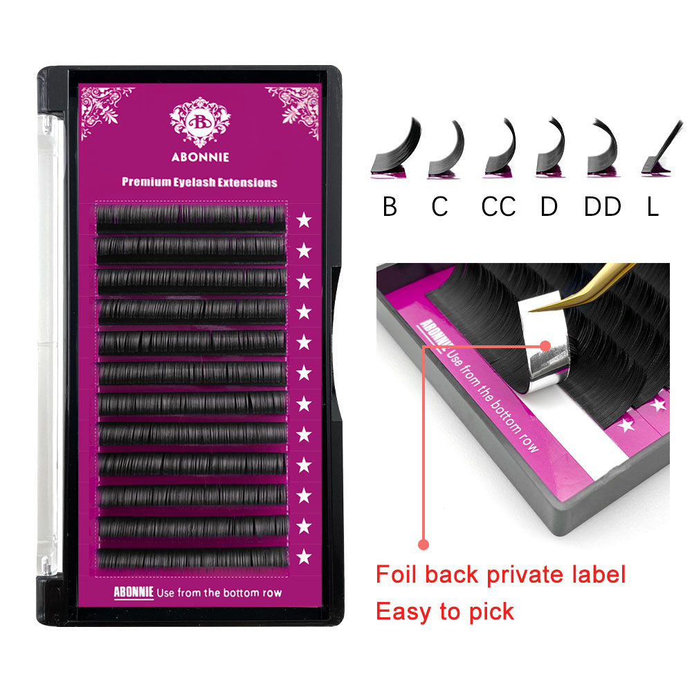 Eyelash Extensions Classic - Abonnie B Curl 8-15 мм Искусственные