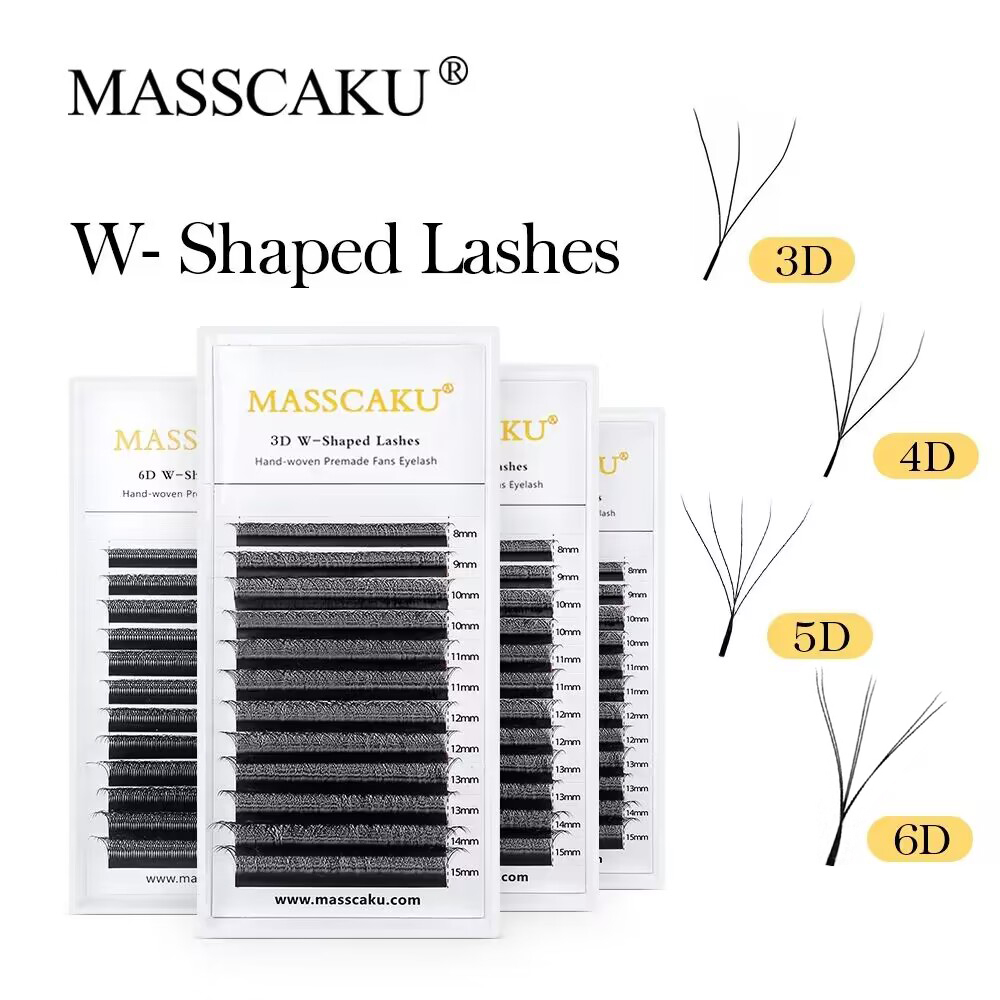Eyelash Extension Volume Styles - MASSCAKU W Shape Bloom Наращивание ресниц