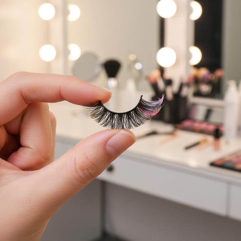 Eyelash Extension Volume Lashes - 7 пар цветных накладных ресниц 3D