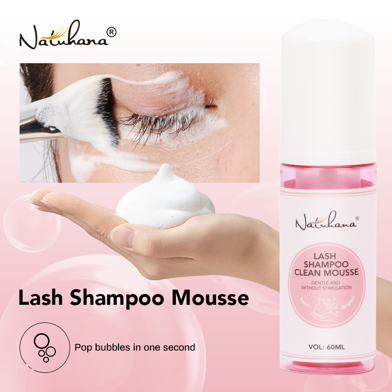 NATUAHANA 60 мл Пенка-шампунь  – обзор и цена Eyelash Extension No 9