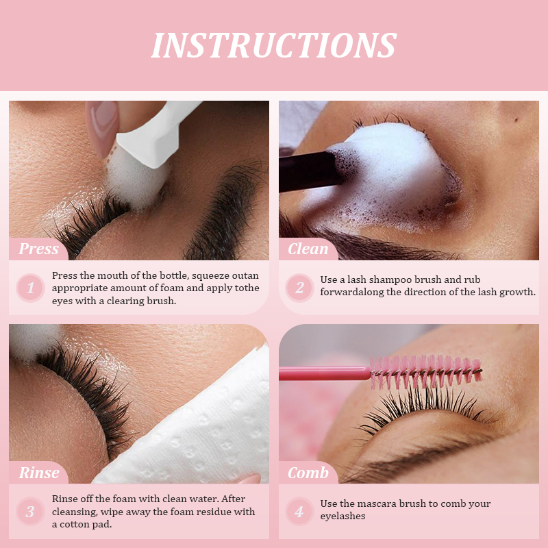 NATUAHANA 60 мл Пенка-шампунь  – обзор и цена Eyelash Extension No 9